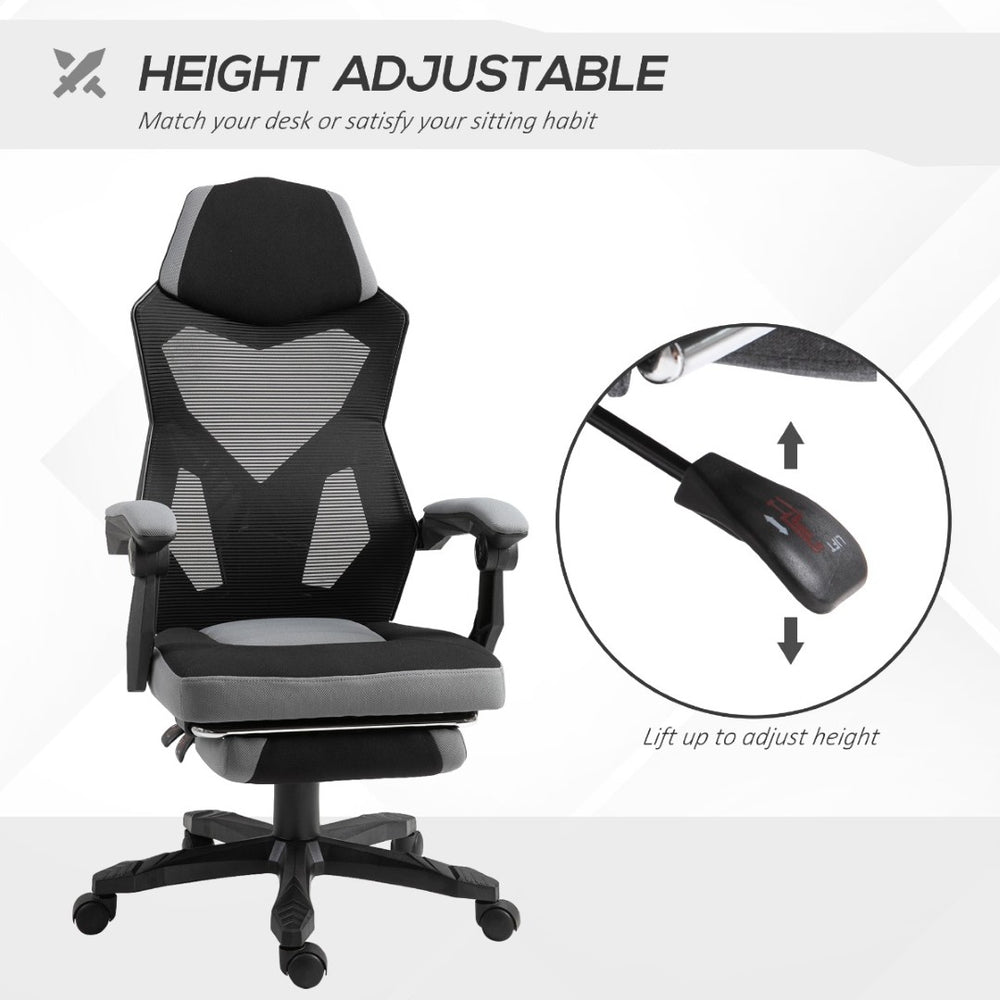 English Elm Home Office Reclining Desk Chair with Thick Cushioning and Geometric Shell Design T3971P386860