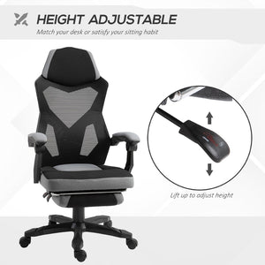 English Elm Home Office Reclining Desk Chair with Thick Cushioning and Geometric Shell Design T3971P386860