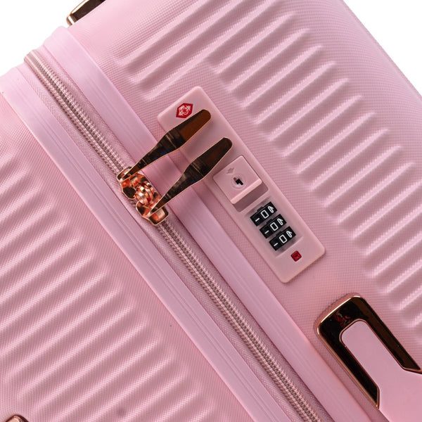 English Elm 4-piece Abs Hard Shell Luggage Set with Spinner Wheels and Built-in Combination Lock T3292P473695
