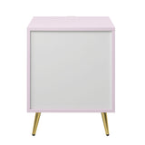 English Elm Pink High Gloss 2-Drawer Nightstand