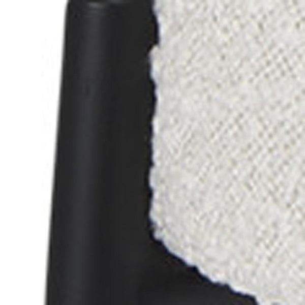 HomeRoots 21" Cream Boucle Lounge Chair with Black Metal Frame - Stylish Accent for Modern Spaces & Comfort 606003