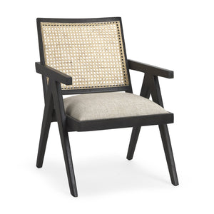 HomeRoots 28" Elegant Gray Linen Arm Chair with Solid Wood Frame, Tufted Back & Ready-to-Use Comfort 606011