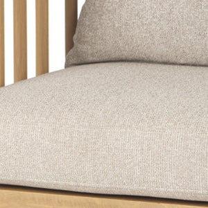 HomeRoots 31" Beige Barrel Chair - Elegant Upholstered Accent with Solid Wood Frame for Living Room & Office 606017