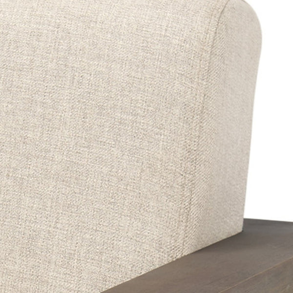 HomeRoots 35" Cream and Brown Arm Chair - Stylish Solid Wood Frame, Plush Comfort, Perfect for Any Space! 606019