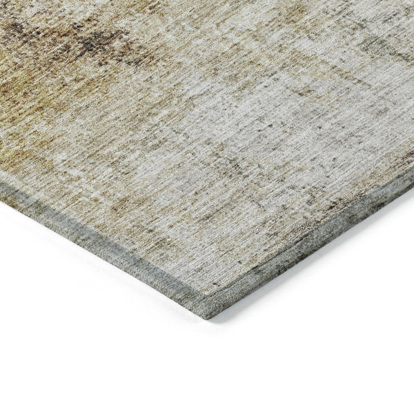 Homeroots 3' Taupe Black And Copper Abstract Washable Area Rug – Perfect For Indoor Or Outdoor Spaces! 10' X 14' Polyester 606030