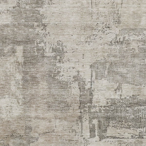 Homeroots 3' Linen And Gray Abstract Washable Area Rug - Stylish Indoor/Outdoor Design For High Traffic Spaces 3' X 5' Polyester 606031