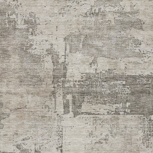 Homeroots 3' Linen And Gray Abstract Washable Area Rug - Stylish Indoor/Outdoor Design For High Traffic Spaces 5' X 8' Polyester 606032