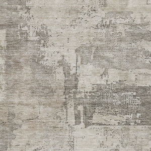 Homeroots 3' Linen And Gray Abstract Washable Area Rug - Stylish Indoor/Outdoor Design For High Traffic Spaces 10' X 14' Polyester 606036