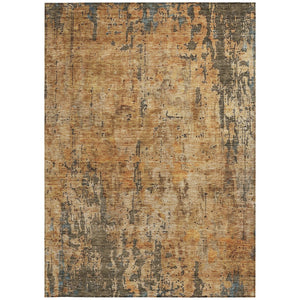 Homeroots 3' Abstract Copper And Brown Washable Indoor Outdoor Rug - Durable, Stylish, Stain Resistant Design 5' X 8' Polyester 606051
