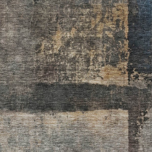 Homeroots 3' Coffee Black And Beige Abstract Washable Area Rug For Stylish Indoor And Outdoor Spaces 3' X 5' Polyester 606086