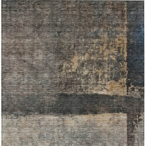 Homeroots 3' Coffee Black And Beige Abstract Washable Area Rug For Stylish Indoor And Outdoor Spaces 5' X 8' Polyester 606087