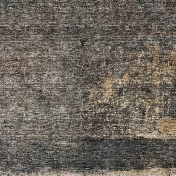 Homeroots 3' Coffee Black And Beige Abstract Washable Area Rug For Stylish Indoor And Outdoor Spaces 5' X 8' Polyester 606087