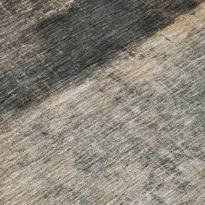 Homeroots 3' Coffee Black And Beige Abstract Washable Area Rug For Stylish Indoor And Outdoor Spaces 8' Round Polyester 606088