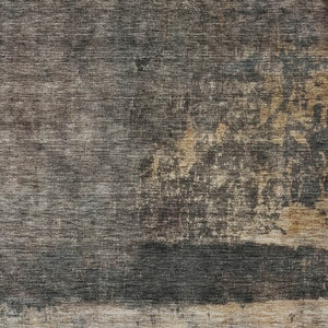 Homeroots 3' Coffee Black And Beige Abstract Washable Area Rug For Stylish Indoor And Outdoor Spaces 8' X 10' Polyester 606089