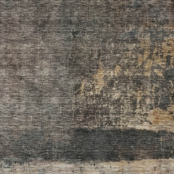 Homeroots 3' Coffee Black And Beige Abstract Washable Area Rug For Stylish Indoor And Outdoor Spaces 8' X 10' Polyester 606089