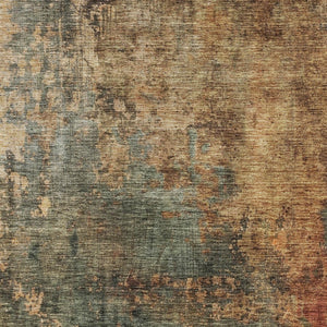 Homeroots 3' Abstract Sage Tan And Copper Washable Area Rug For Indoor And Outdoor Comfort And Style 5' X 8' Polyester 606105