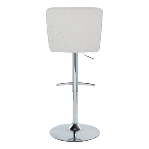 English Elm Contemporary Chevron Tufted Swivel Barstools with Chrome Base Set of 2 B202S00938