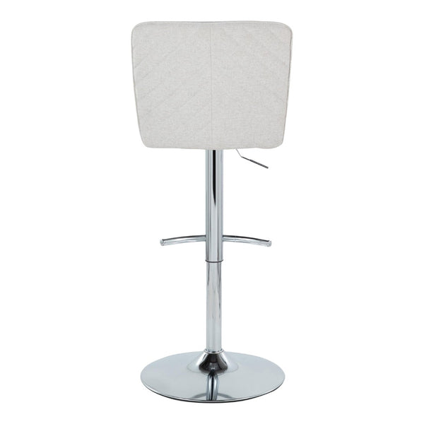 English Elm Contemporary Chevron Tufted Swivel Barstools with Chrome Base Set of 2 B202S00938