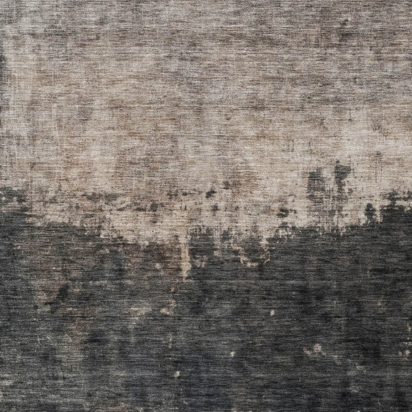 Homeroots 3' Taupe And Charcoal Abstract Washable Area Rug - Stylish, Durable Design For Indoor And Outdoor Use 10' X 14' Polyester 606133