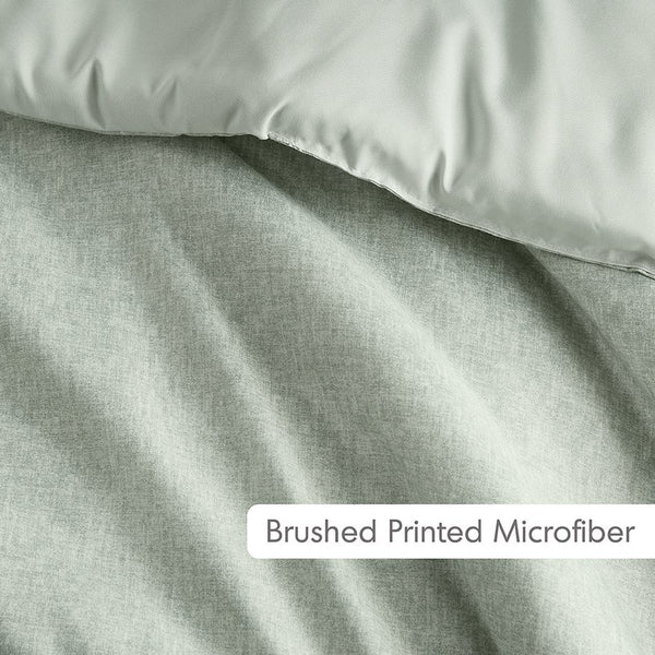 JLA Home Comfort Spaces - Chambray Denim-Inspired Microfiber Comforter Set — Lightweight, Oeko-Tex Certified, Year-Round Cozy Texture 90 L x 66 W x 1.5H AM10-0061