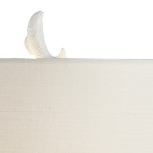 Wildwood Crane Matte White Table Lamp With Antique Gold Leaf Base, Sculptural Slim Ambient Light For Rooms 60617