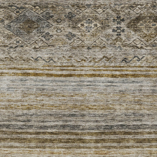 Homeroots 3' Artichoke Green Blue And Black Floral Washable Area Rug For Indoor And Outdoor Spaces 3' X 5' Polyester 606176