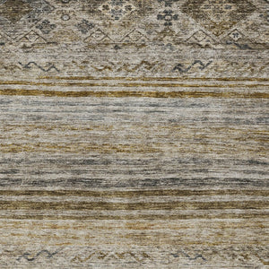 Homeroots 3' Artichoke Green Blue And Black Floral Washable Area Rug For Indoor And Outdoor Spaces 5' X 8' Polyester 606177