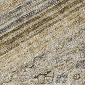 Homeroots 3' Artichoke Green Blue And Black Floral Washable Area Rug For Indoor And Outdoor Spaces 8' Round Polyester 606178