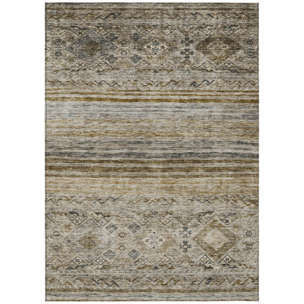 HomeRoots 5' Floral Washable Indoor Outdoor Area Rug – Durable, Stain-Resistant Design for Any Space! 8' X 10' 606179