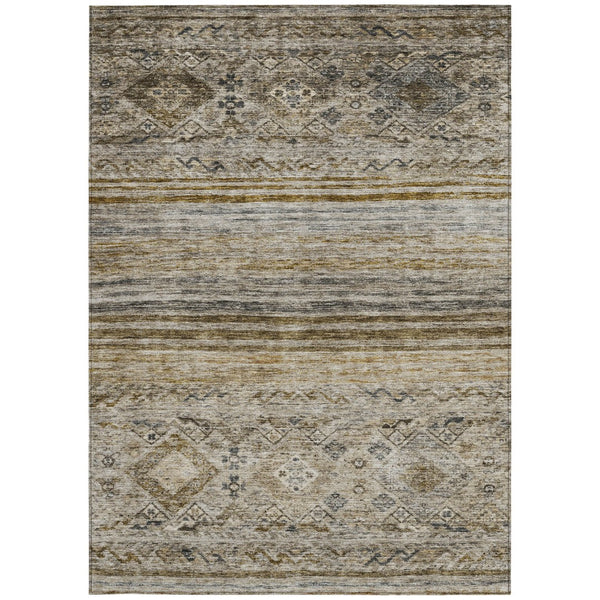 Homeroots 3' Artichoke Green Blue And Black Floral Washable Area Rug For Indoor And Outdoor Spaces 9' X 12' Polyester 606180