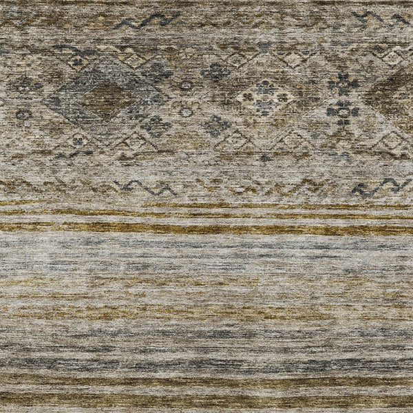 Homeroots 3' Artichoke Green Blue And Black Floral Washable Area Rug For Indoor And Outdoor Spaces 10' X 14' Polyester 606181