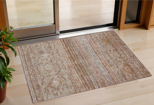 Homeroots 3' Artichoke Green Blue And Black Floral Washable Area Rug For Indoor And Outdoor Spaces 3' X 5' Polyester 606188