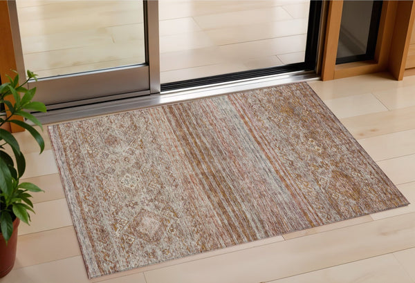 Homeroots 3' Artichoke Green Blue And Black Floral Washable Area Rug For Indoor And Outdoor Spaces 3' X 5' Polyester 606188