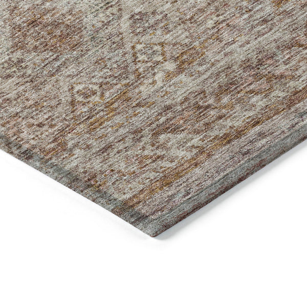 Homeroots 3' Artichoke Green Blue And Black Floral Washable Area Rug For Indoor And Outdoor Spaces 5' X 8' Polyester 606189