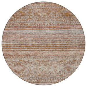 Homeroots 3' Artichoke Green Blue And Black Floral Washable Area Rug For Indoor And Outdoor Spaces 8' Round Polyester 606190