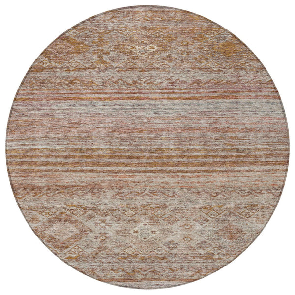 Homeroots 3' Artichoke Green Blue And Black Floral Washable Area Rug For Indoor And Outdoor Spaces 8' Round Polyester 606190