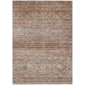 HomeRoots 5' Indoor Outdoor Floral Area Rug in Copper, Tan, and Beige - Stylish, Durable & Washable Design 8' X 10' 606191