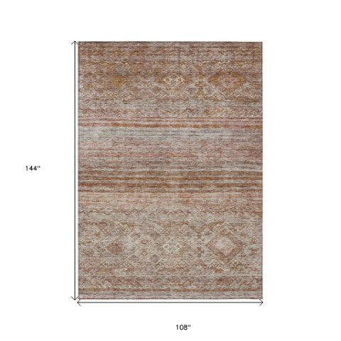 Homeroots 3' Artichoke Green Blue And Black Floral Washable Area Rug For Indoor And Outdoor Spaces 9' X 12' Polyester 606192