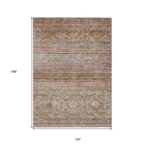 Homeroots 3' Artichoke Green Blue And Black Floral Washable Area Rug For Indoor And Outdoor Spaces 10' X 14' Polyester 606193