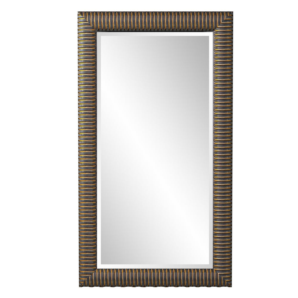 Howard Elliott Alexander Floor Mirror - Antique Copper Frame With Beveled Glass, Versatile For Any Room Decor Brown Wood 6062-howard-elliott