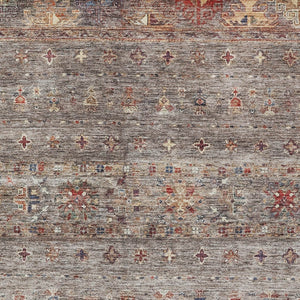 Homeroots 3' Blue And Gray Floral Washable Indoor Outdoor Area Rug – Durable, Stylish, Perfect For Any Space 5' X 8' Polyester 606201