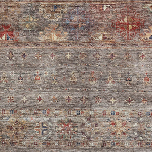 Homeroots 3' Blue And Gray Floral Washable Indoor Outdoor Area Rug – Durable, Stylish, Perfect For Any Space 8' X 10' Polyester 606203