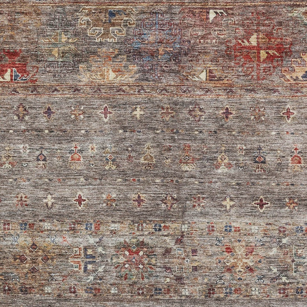 Homeroots 3' Blue And Gray Floral Washable Indoor Outdoor Area Rug – Durable, Stylish, Perfect For Any Space 8' X 10' Polyester 606203