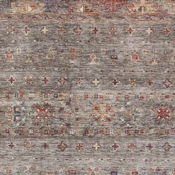 Homeroots 3' Blue And Gray Floral Washable Indoor Outdoor Area Rug – Durable, Stylish, Perfect For Any Space 9' X 12' Polyester 606204