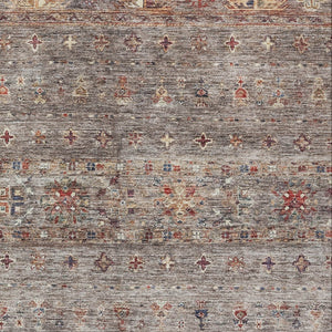 Homeroots 3' Blue And Gray Floral Washable Indoor Outdoor Area Rug – Durable, Stylish, Perfect For Any Space 10' X 14' Polyester 606205