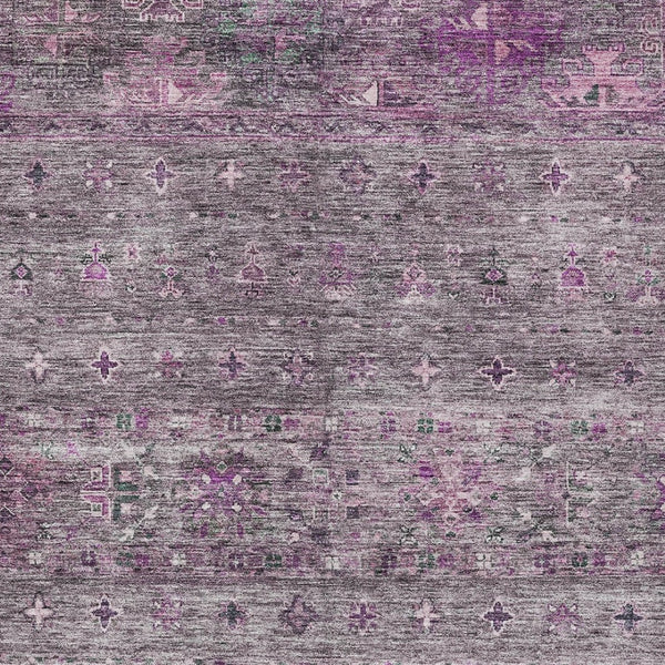 Homeroots 3' Blue And Gray Floral Washable Indoor Outdoor Area Rug – Durable, Stylish, Perfect For Any Space 5' X 8' Polyester 606207