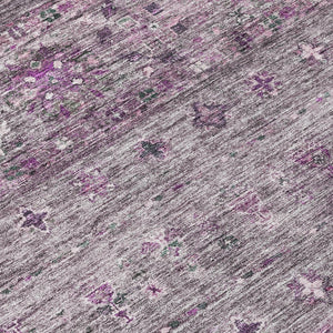 Homeroots 3' Blue And Gray Floral Washable Indoor Outdoor Area Rug – Durable, Stylish, Perfect For Any Space 8' Round Polyester 606208