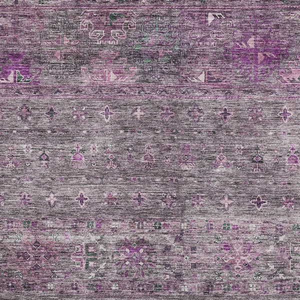 Homeroots 3' Blue And Gray Floral Washable Indoor Outdoor Area Rug – Durable, Stylish, Perfect For Any Space 8' X 10' Polyester 606209