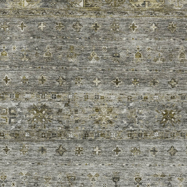 Homeroots 3' Blue And Gray Floral Washable Indoor Outdoor Area Rug – Durable, Stylish, Perfect For Any Space 3' X 5' Polyester 606212