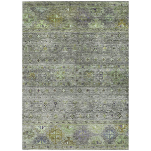 Homeroots 3' Blue And Gray Floral Washable Indoor Outdoor Area Rug – Durable, Stylish, Perfect For Any Space 3' X 5' Polyester 606218